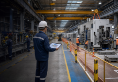 Engineer coordinating a phased equipment installation while production continues in an operating plant.